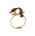 Christina-Debs-Love-birds-nail-ring-with-brown-diamonds-and-pink-gold---Mother-Nature-Collection